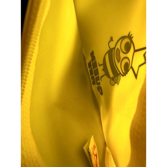 Y2k FRED is RED 'Queen Bee' Coin Purse Yellow PVC Makeup Pouch - Picture 7 of 7